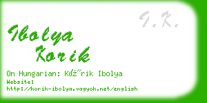 ibolya korik business card